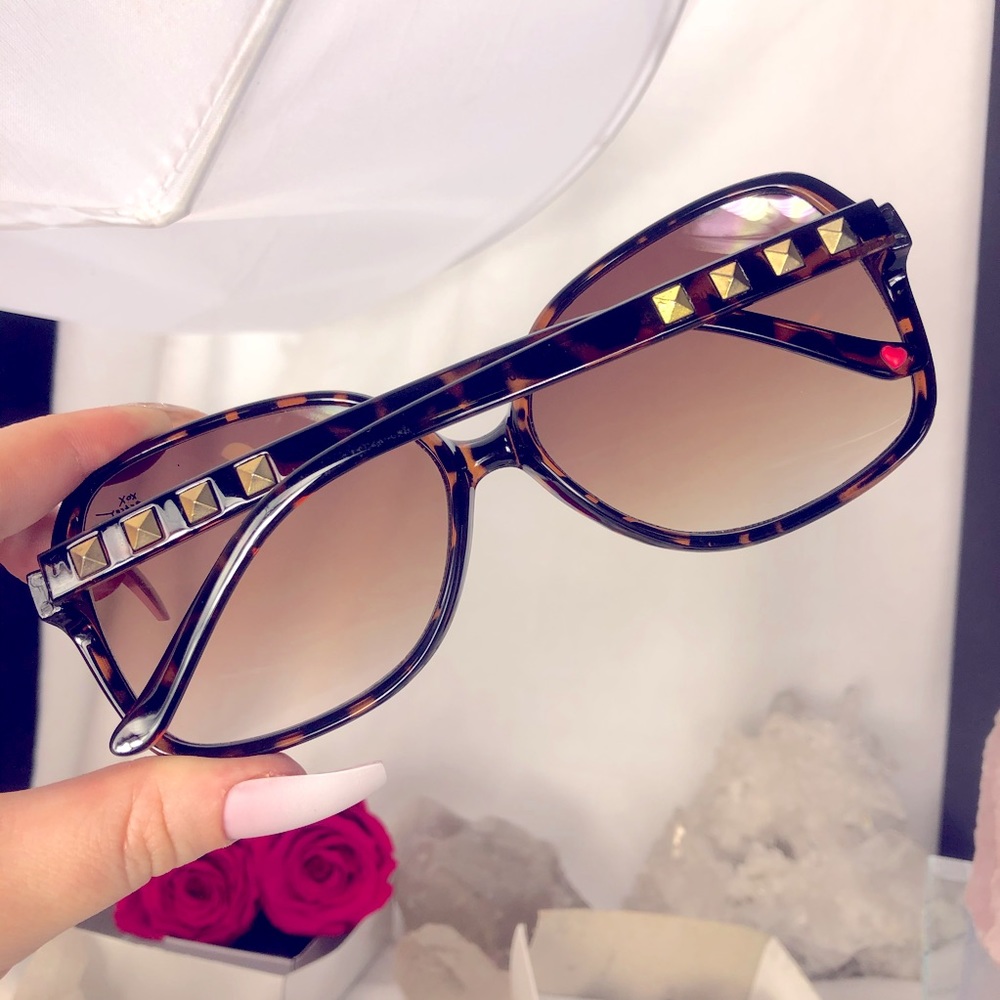 Betsey Johnson Sunglasses with Gold Studs Details